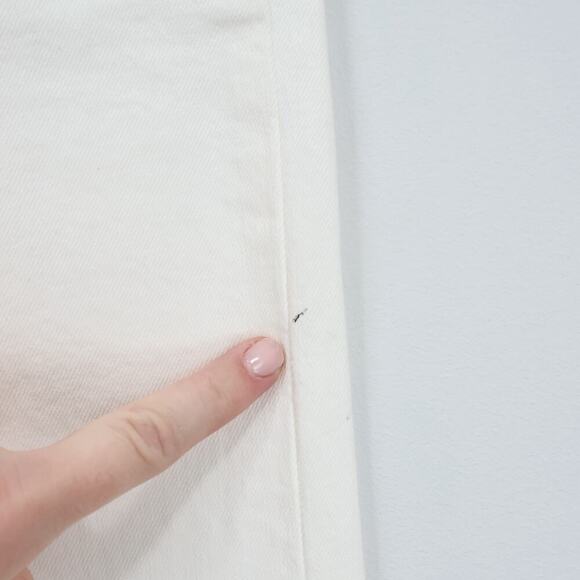 Madewell The '90s Straight Crop Jean Tile White Size 26 - Picture 10 of 11